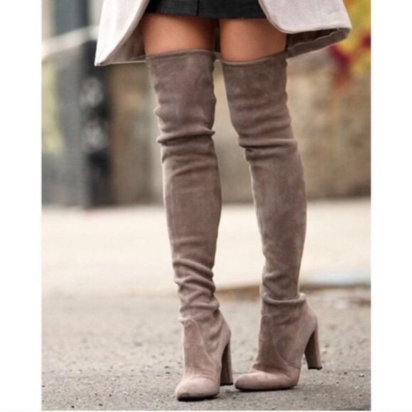Unisa Shoes - Unisa Taupe Over-the-Knee Boots